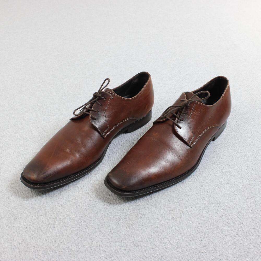 To Boot New York Adam Derrick Shoes Mens 11.5 Brown Leather Derby Oxford Italy